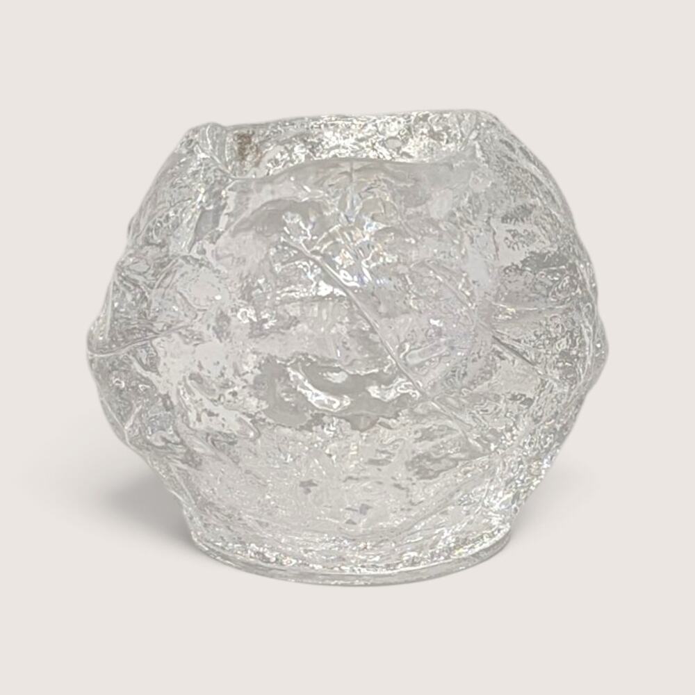 Vintage Kosta Boda Snowball Votive Holder | Ann Wolff Swedish Art Glass